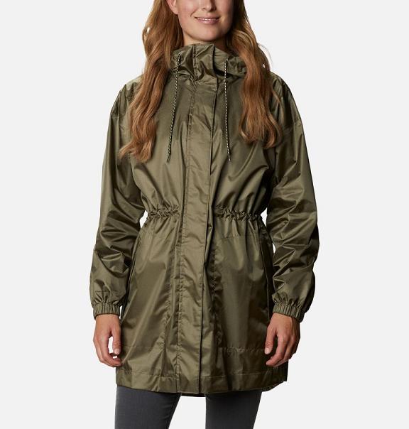 Columbia Splash Side Rain Jacket Green For Women's NZ59384 New Zealand